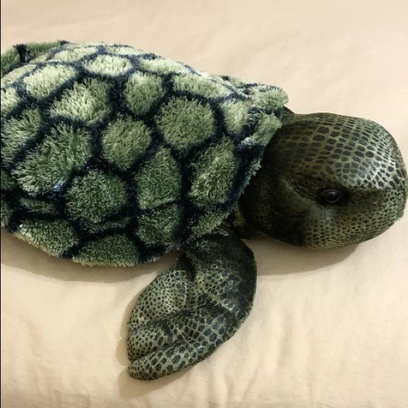 Aurora Splish Splash SEA TURTLE 7" Soft Toy Green Plush Bean Bag Stuffed Animal - Picture 2 of 9